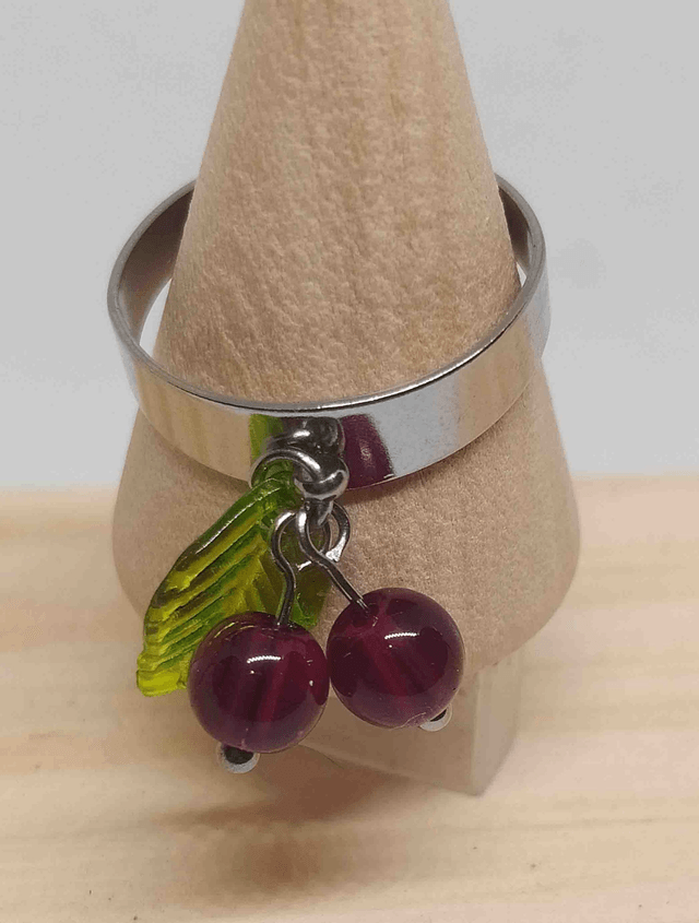 Bague Cerises, argenté - 90