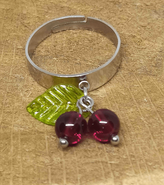 Bague Cerises, argenté - 90