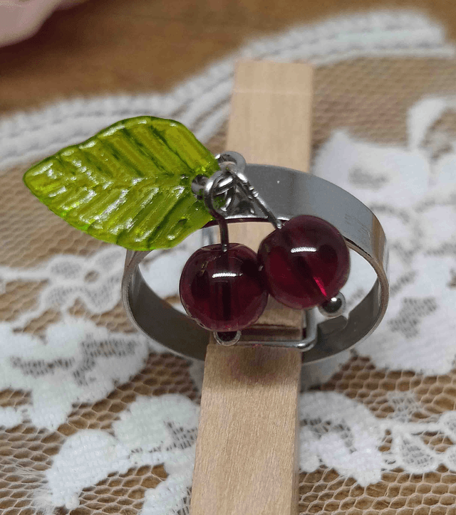 Bague Cerises, argenté - 90